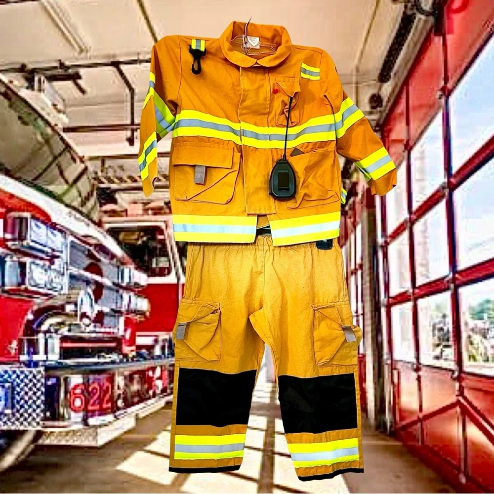 Tee-tot Kids Firefighter Costume with Helmet Size 5-6 - Picture 2 of 7